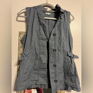 Maurices Blue Button-Up Vest